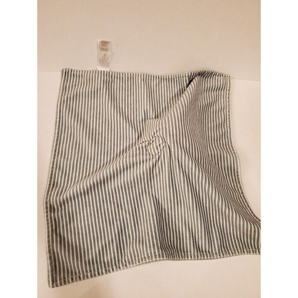 Rene Rofe Baby‎ Plush PEAR SECURITY BLANKET Green White Stripe Lovey Toy - Picture 5 of 6